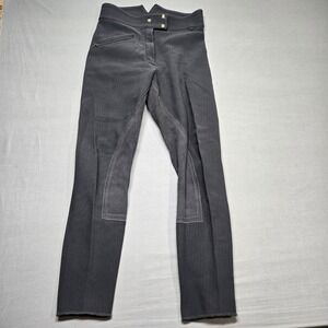 Golden Dress Equestrian Riding Breeches Pants Grey High Waist Small